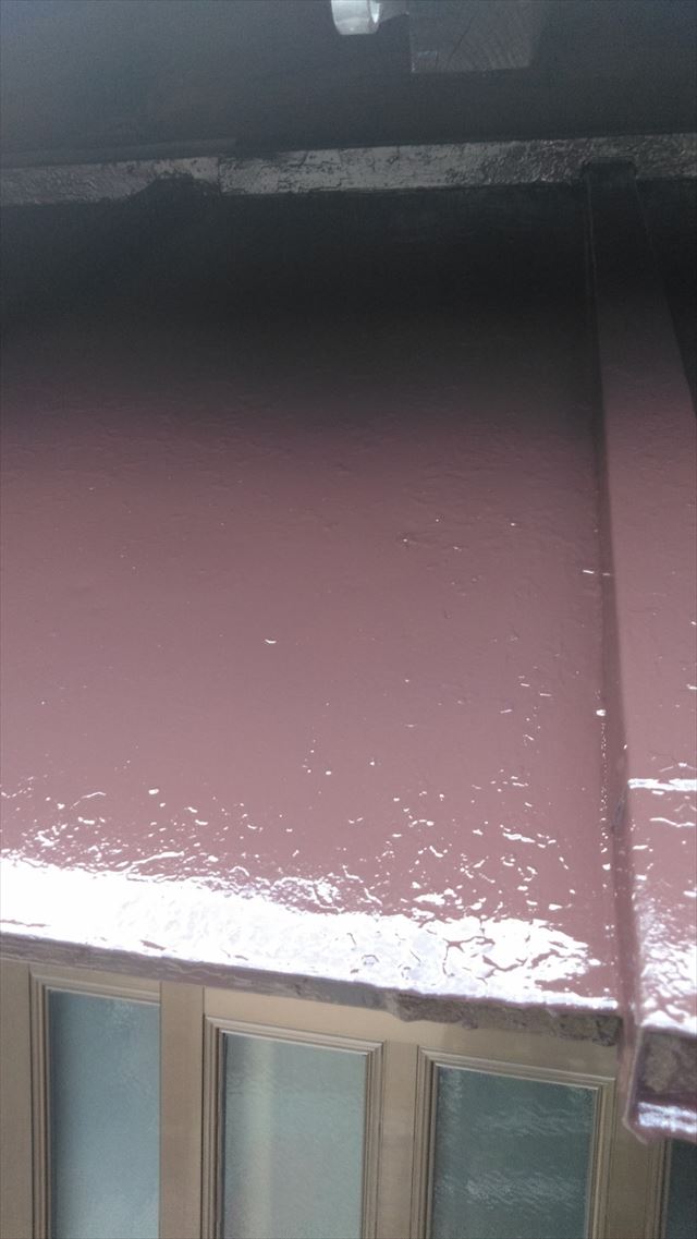 岐阜市庇の塗装作業